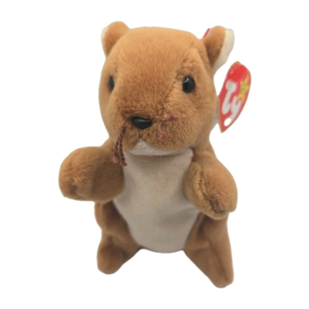 1996 Ty Beanie Baby "Nuts" Retired Brown Squirrel BB15